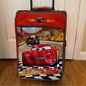 Lighting McQueen luggage with wheels